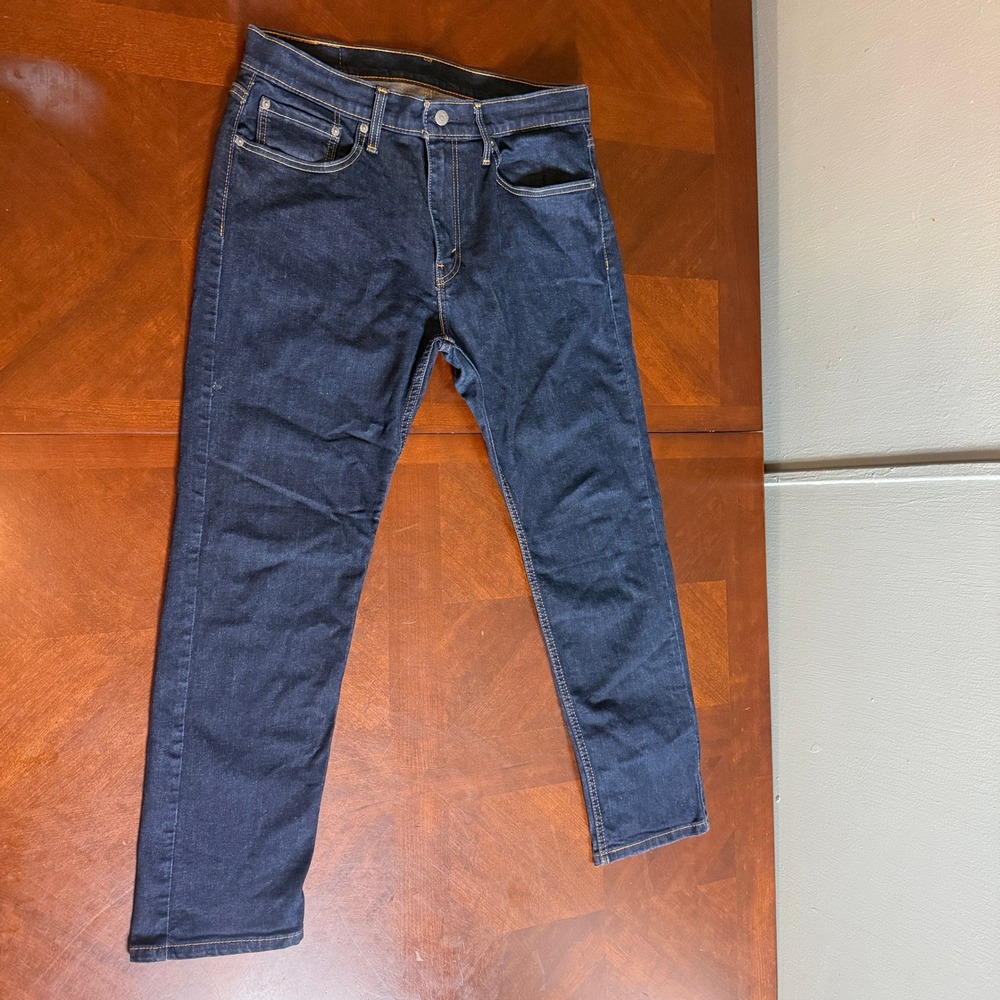 Levis 502 Regular Taper Mens Dark Wash Indigo Denim Jeans W33 L30